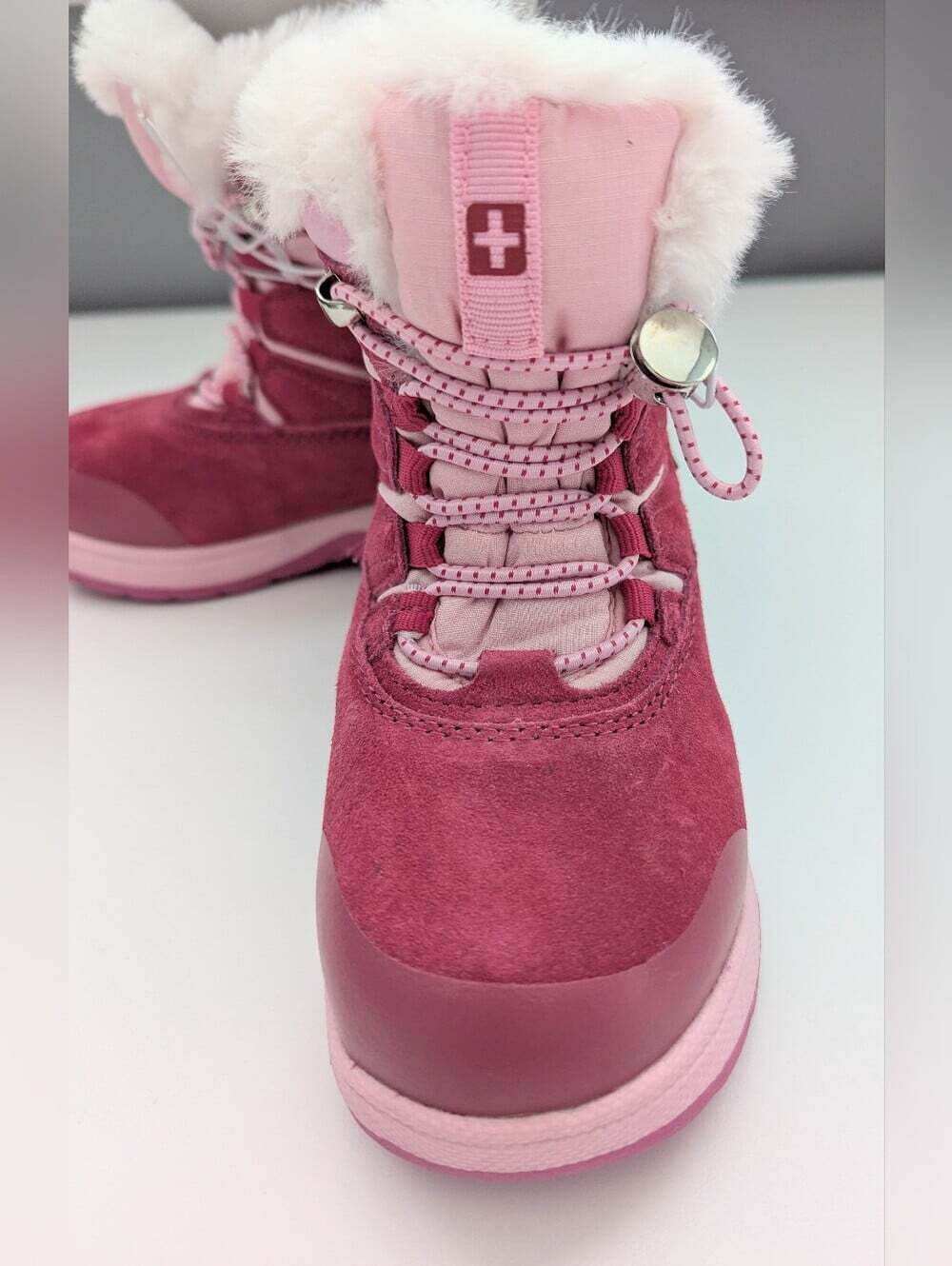 NWT Swiss Tech Girls' (Sz 10) Suede Waterproof Winter Snow Boots w/Faux Fur Cuff - Picture 7 of 16